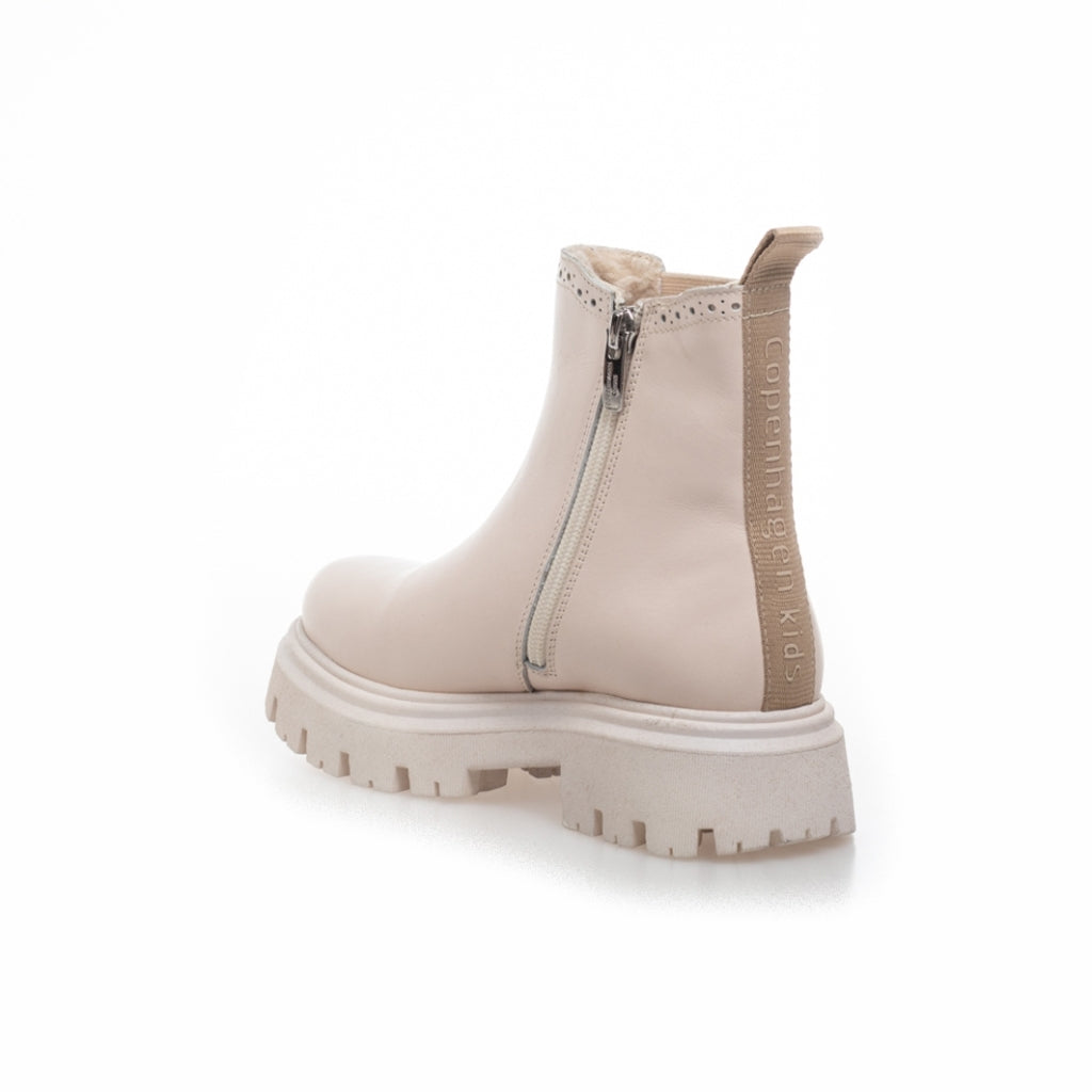 COPENHAGEN KIDS AGNES GIRL FUR LEATHER Støvler 0002 BEIGE