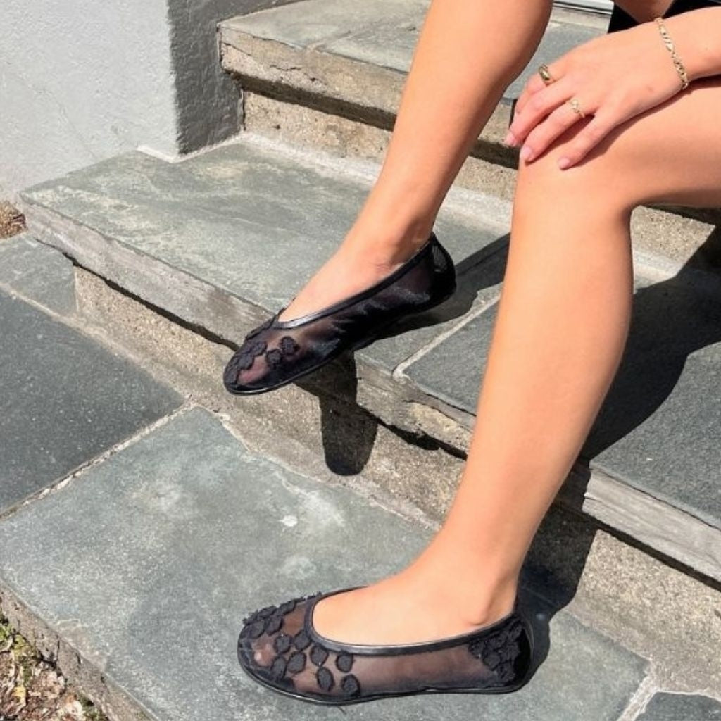 COPENHAGEN SHOES BALLERINA NET Ballerina 0001 BLACK