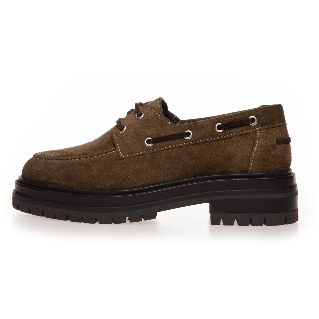 COPENHAGEN SHOES THE PASSION SHOE SUEDE Boat Shoe 0581 KHAKI