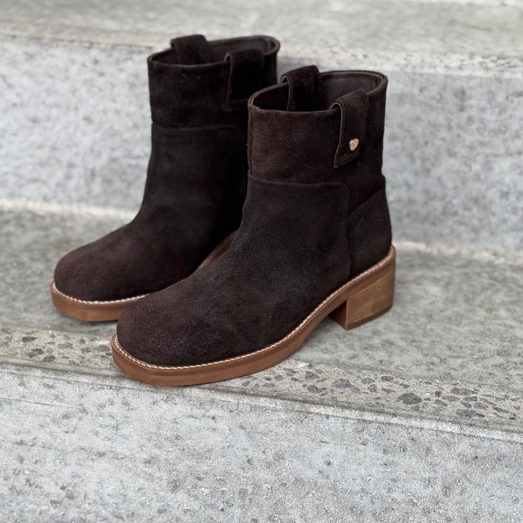 COPENHAGEN SHOES POWER WALK BOOT SUEDE Støvler 004 Dark brown