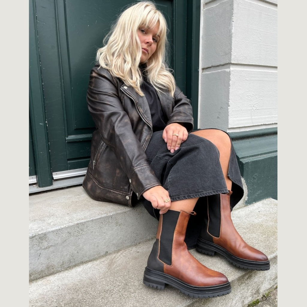 COPENHAGEN SHOES IT'S A KIND OF MAGIC Støvler 0231 COGNAC/BLACK/BROWN