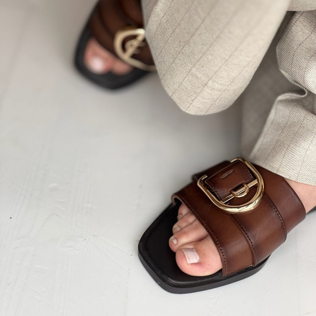 COPENHAGEN SHOES KISS Slippers 0012 BROWN
