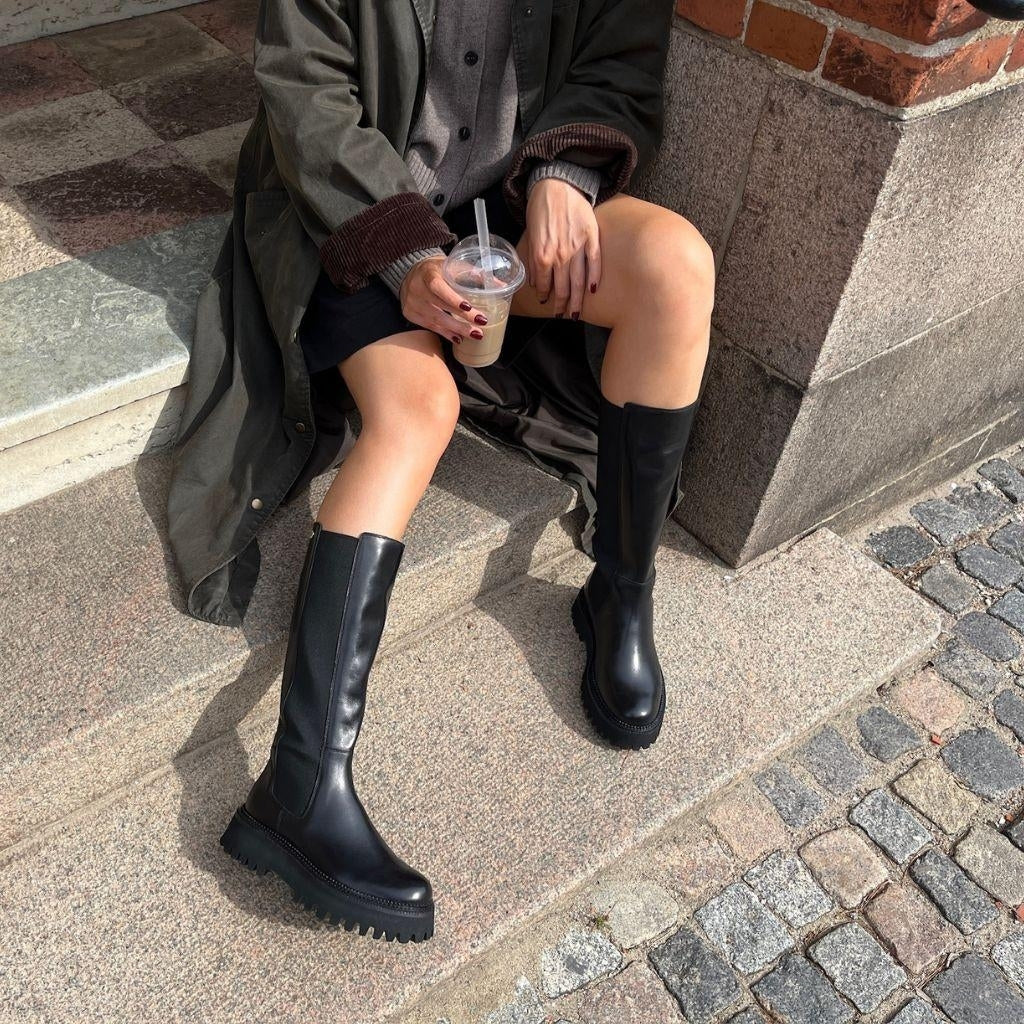 COPENHAGEN SHOES LEMON HIGH Long boot 0001 BLACK