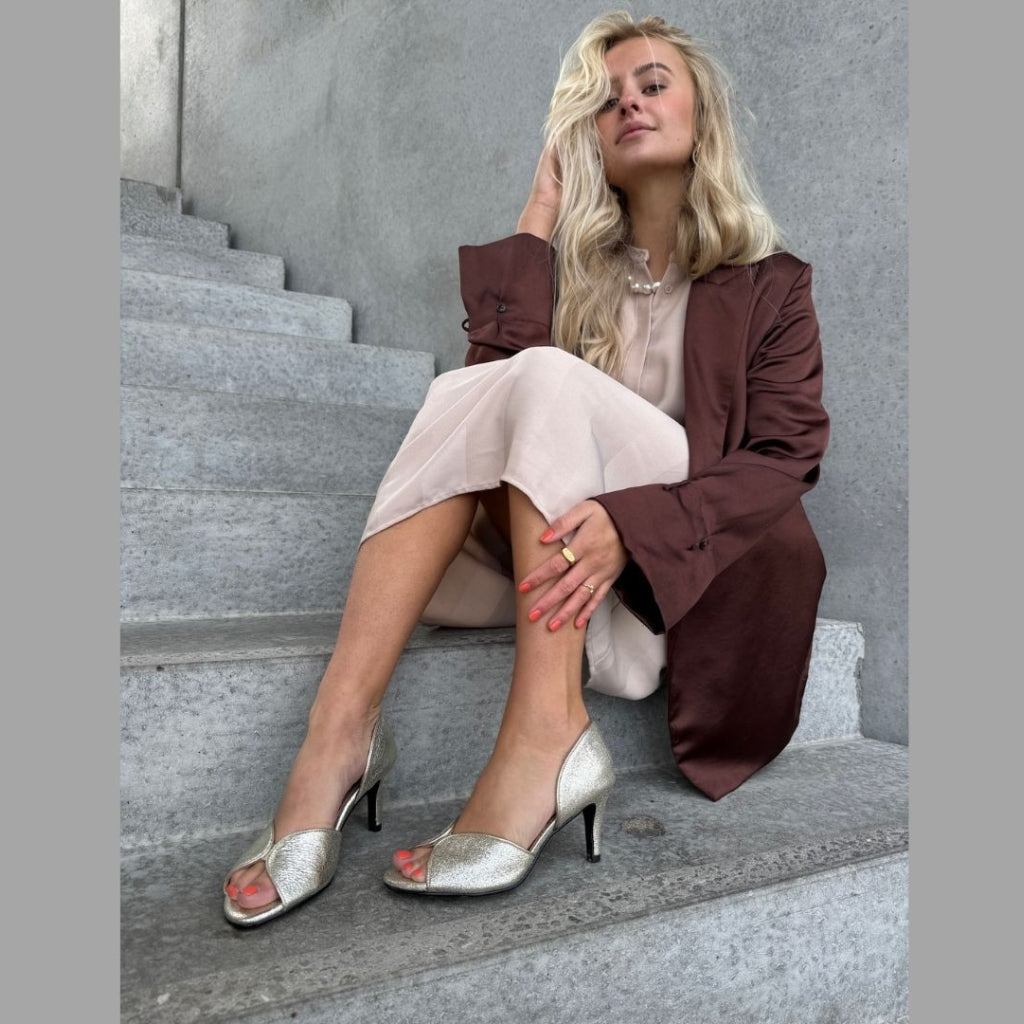 COPENHAGEN SHOES LOVE AND PEACE Stiletter 371 PLATINO