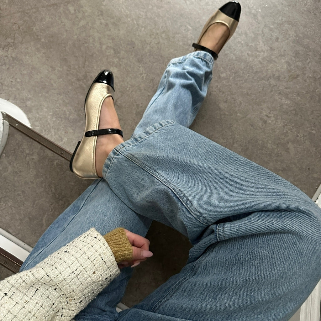 COPENHAGEN SHOES LOVE FOR A REASON GOLD Ballerina 0051 GOLD