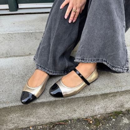 COPENHAGEN SHOES LOVE FOR A REASON GOLD Ballerina 0051 GOLD