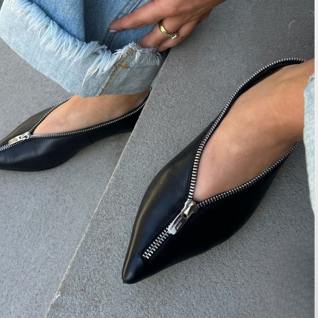 COPENHAGEN SHOES ONE OF THE GIRLS Ballerina 0001 BLACK