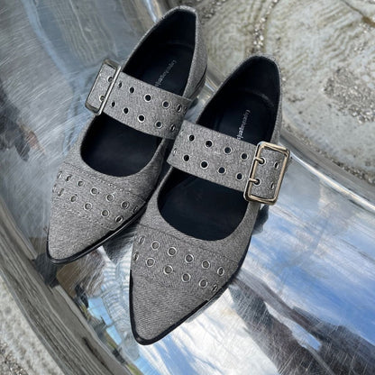 COPENHAGEN SHOES PASSION MOVE-DENIM Ballerina 0028 GREY