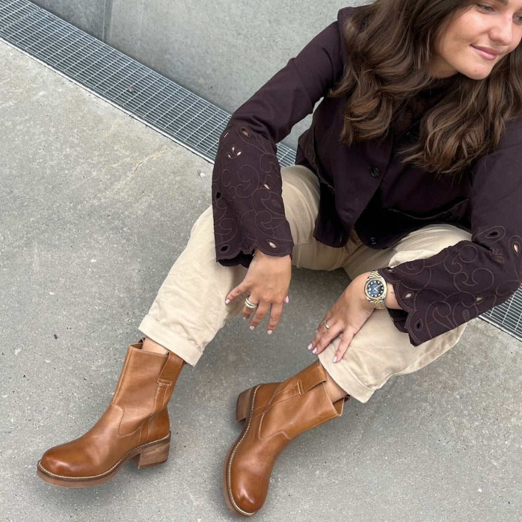 COPENHAGEN SHOES SAY MORE - BROWN/TAN Støvler 125 TAN