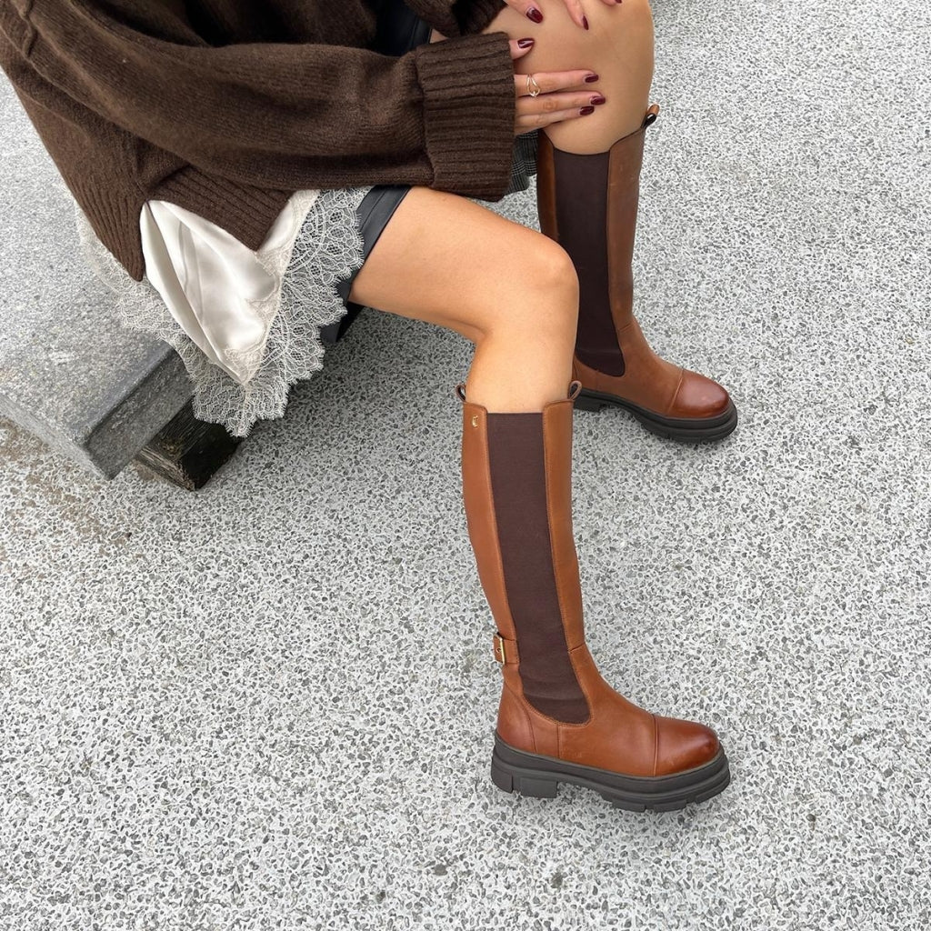 COPENHAGEN SHOES THE FOLLOW BOOT Long boot 0241 COGNAC