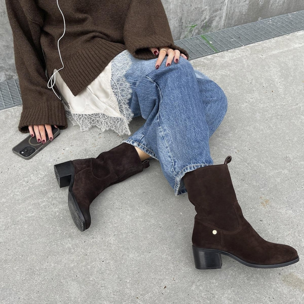 COPENHAGEN SHOES THE REAL WALKING SUEDE Støvler 0012 BROWN