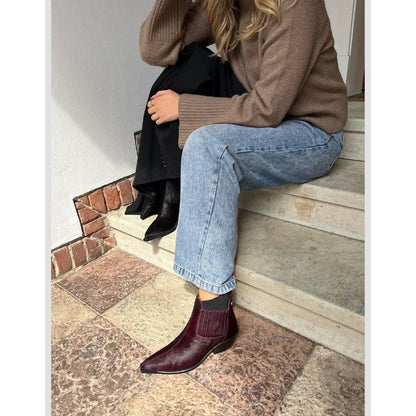 COPENHAGEN SHOES THE WALKING BOOT - HAIR Støvler 2222 BORDEAUX