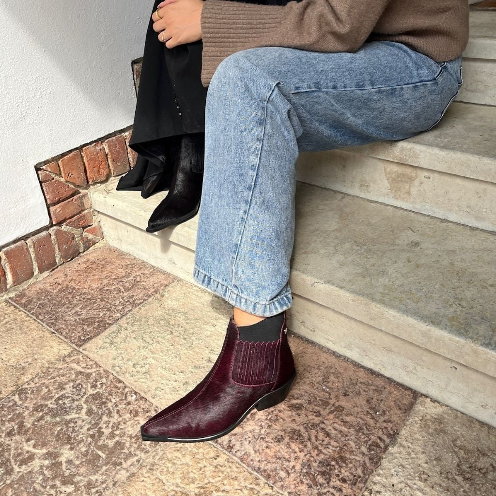 COPENHAGEN SHOES THE WALKING BOOT - HAIR Støvler 2222 BORDEAUX