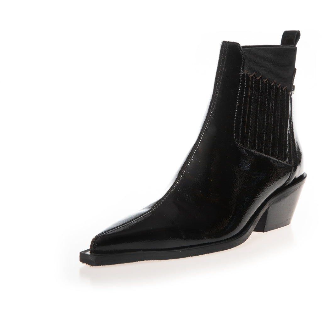 COPENHAGEN SHOES THE WALKING BOOT PATENT Støvler 0011 BLACK PATENT