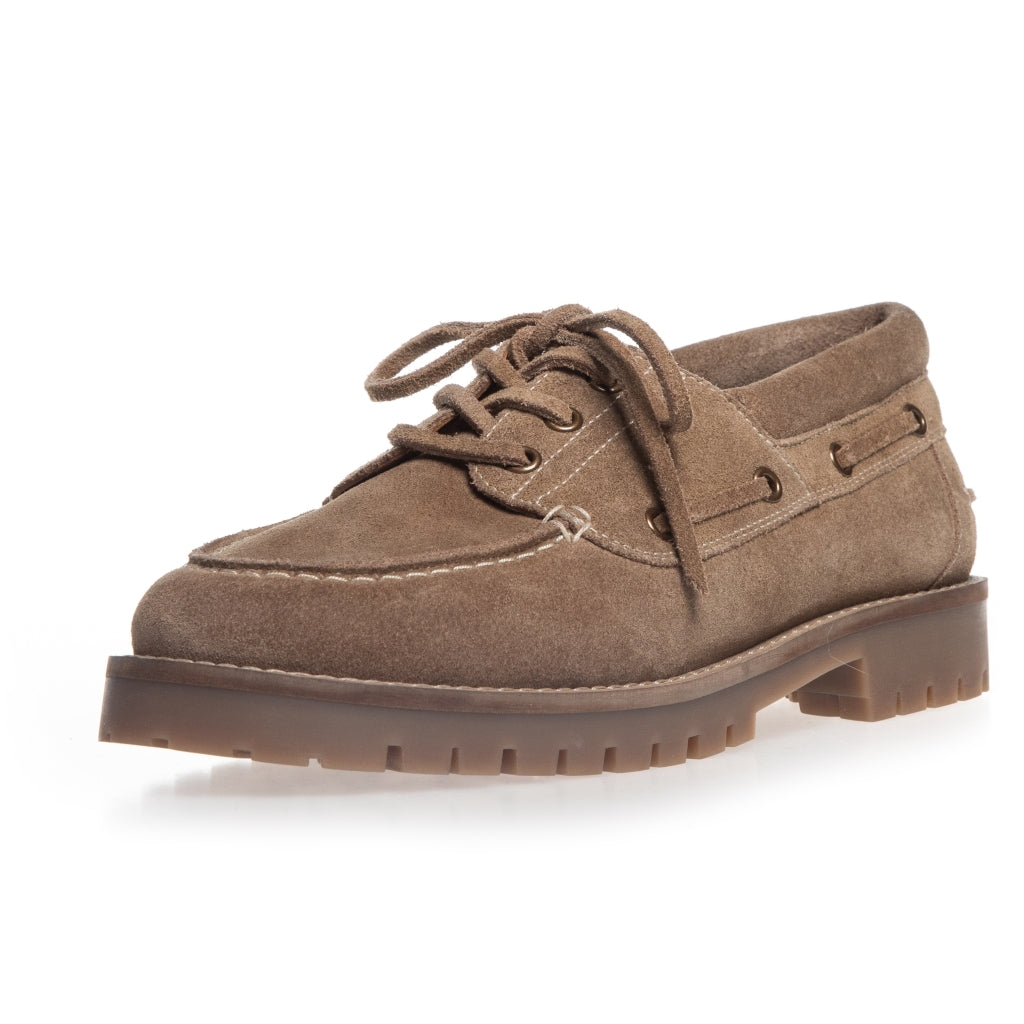 COPENHAGEN SHOES THE WALK SUEDE Boat Shoe 0301 BISCUIT