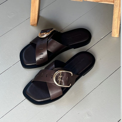 COPENHAGEN SHOES VIBES X ME Slippers 0018 DK BROWN