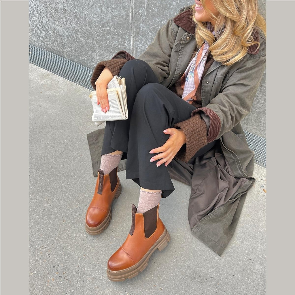 COPENHAGEN SHOES YOU AND ME LOW Støvler 0241 COGNAC