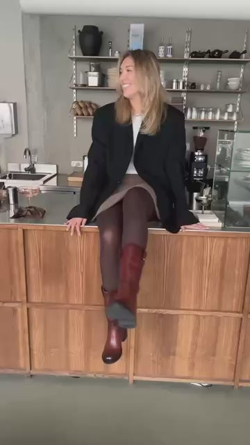 COPENHAGEN SHOES MY GOOD VIBES DK BROWN Long boot 00091 DARK BROWN (DOE)