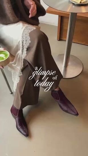 COPENHAGEN SHOES THE WALKING BOOT - HAIR Støvler 2222 BORDEAUX